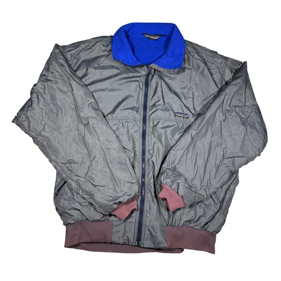 Patagonia Other - Vintage 80s Made in USA Patagonia Synchilla Shelled Jacket Grey Blue XL 42111 F8